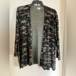 Avenue Olive Green Knit Cardigan